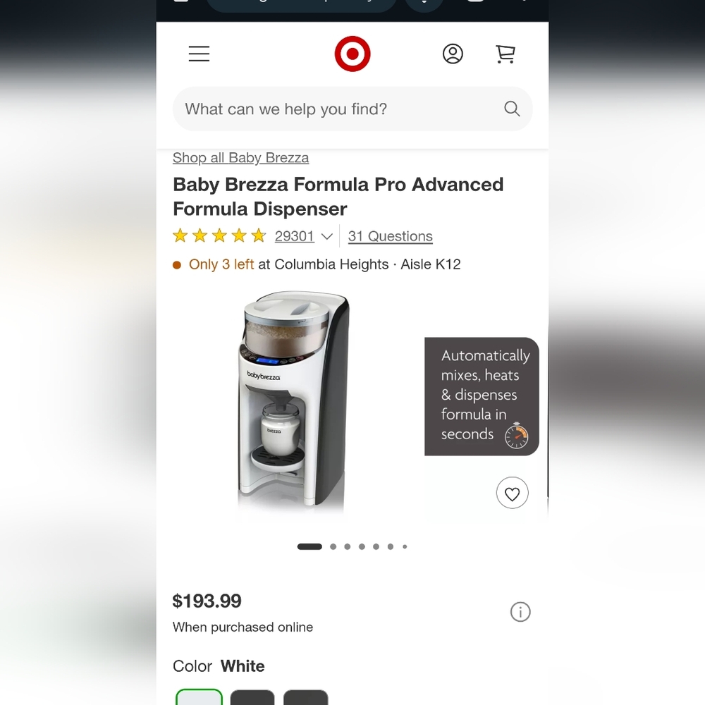 Baby breeza formula maker
